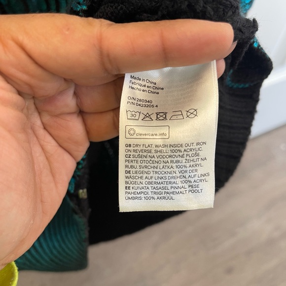 Women's H&M Divided Shiny/Metallic Blue-Green Sweater with Zipper | XS - Picture 5 of 8